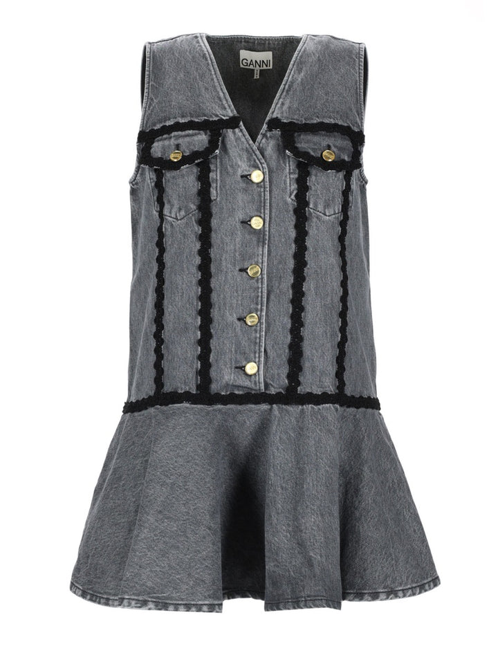 Ganni Abiti - Charcoal | 774766db0ab17edce9f7016c361f3151ee014475
