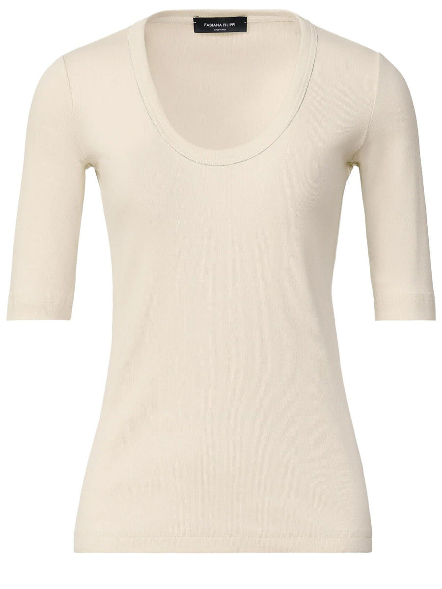 Fabiana Filippi T shirt - Ivory | bff90e09f72d187651a1bcea0ab8eda8f9517f92