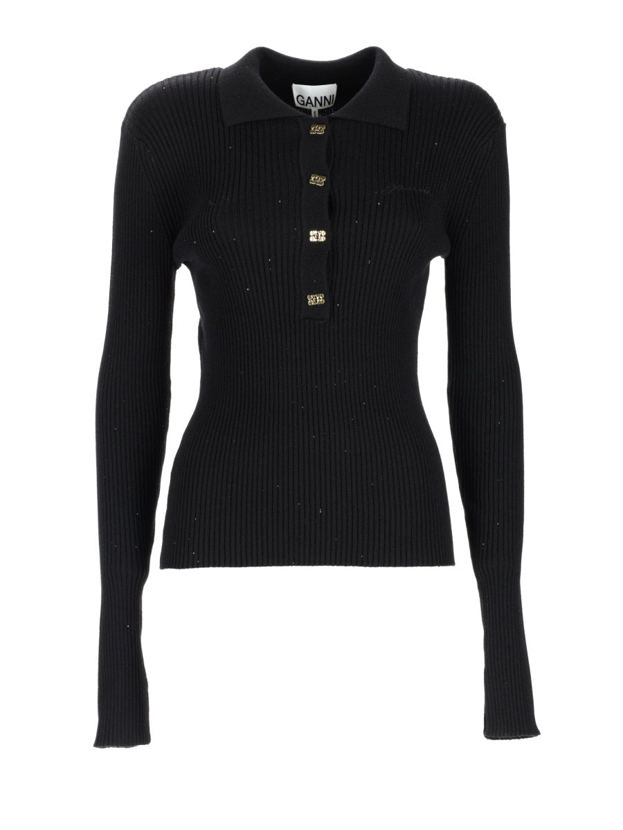 Ganni Maglioni - Black | 86482f700f7e1632942fcca0de2a5d2300f36b6b