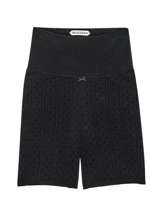 Perforated Knit Shorts