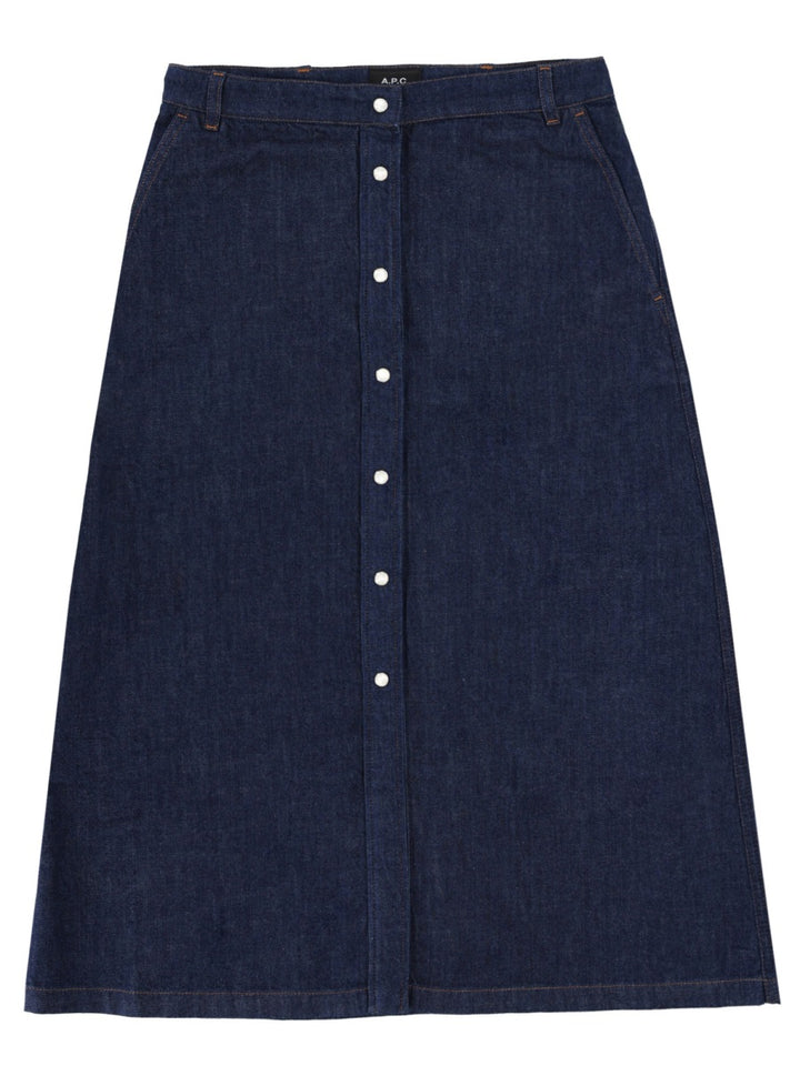 A.P.C. Gonne - Denim | f61327bc742166a627fc884a7ae283ae53a13242