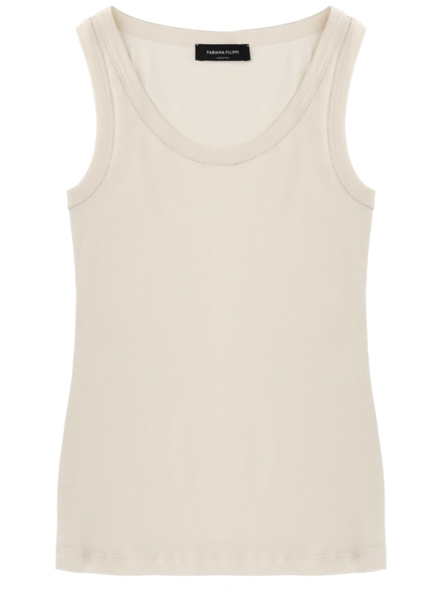 Fabiana Filippi Top - Ivory | 3579abe92fdb9205408c8a1d6fee31bb55733062