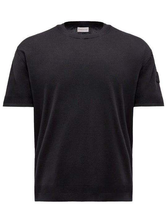 T-Shirt In Maglia Di Cotone E Seta