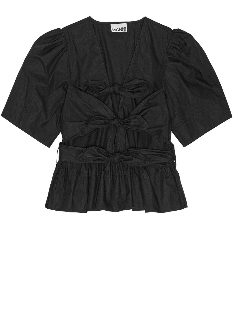 Ganni Top - Black | f8d9917ecafe6253d29e66ec4719559ca54fa076
