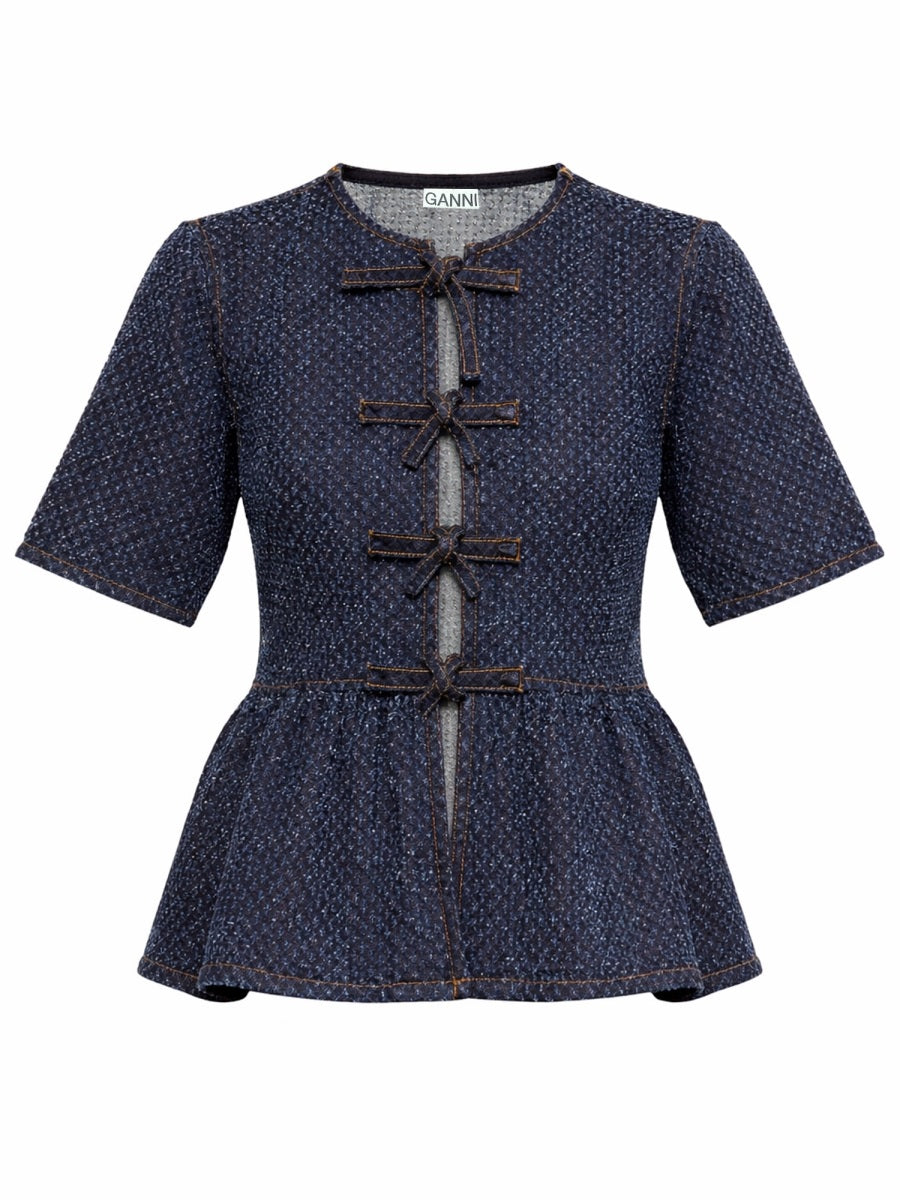 Ganni Top - Blue | b1dd0d0591692e25a6f0a493f3531a65dd20a1ed