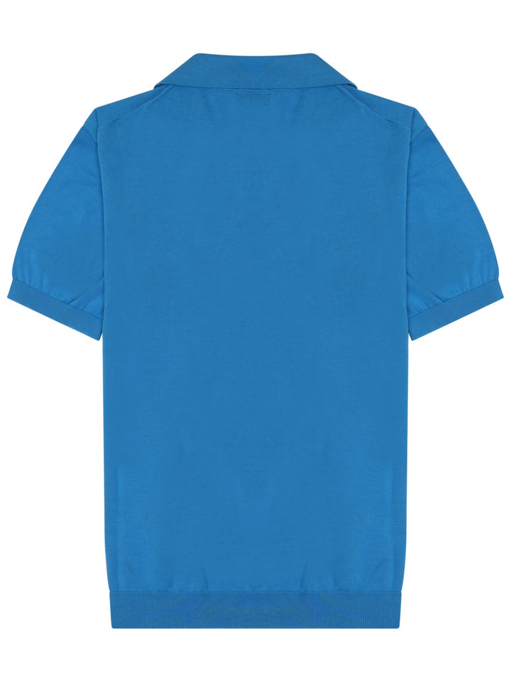 Drumohr Polo - Azure | 83cd3d66d2cdf0d661e69005273360a7b042085f
