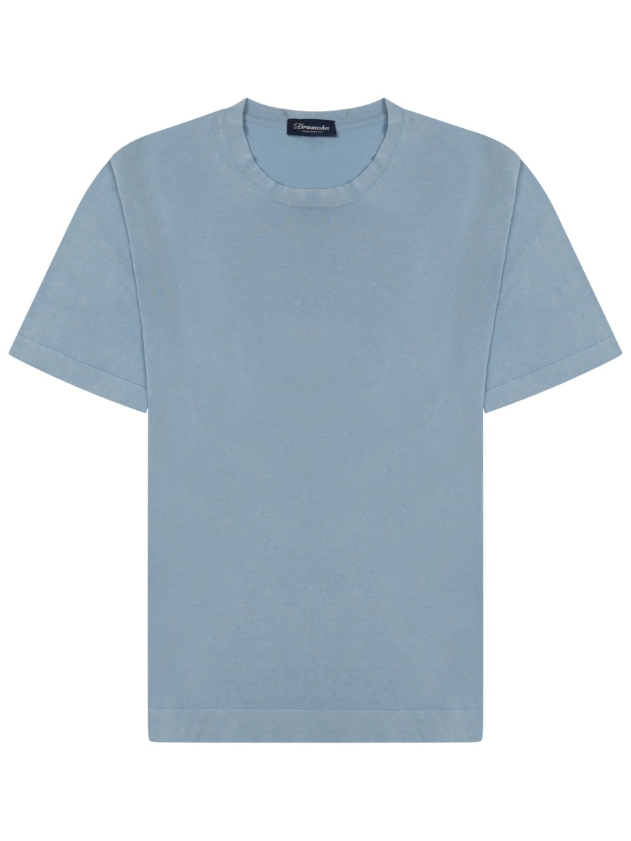 Drumohr T shirt - Azure | 03b694bed6d5a1101d3185262de47a4f137f9752