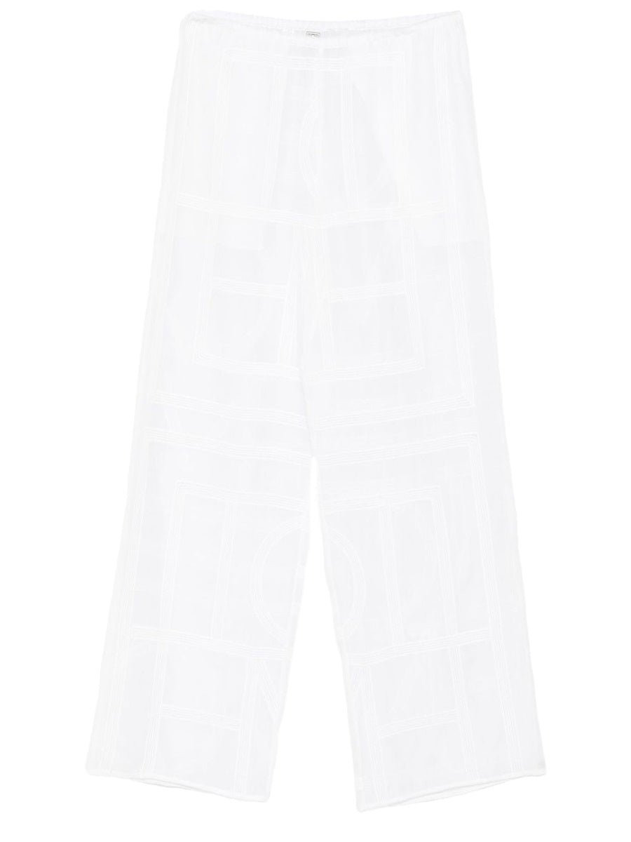 Toteme Pantaloni - White | 02eec828e7cf16a0a85c772d74012d1723bef05a