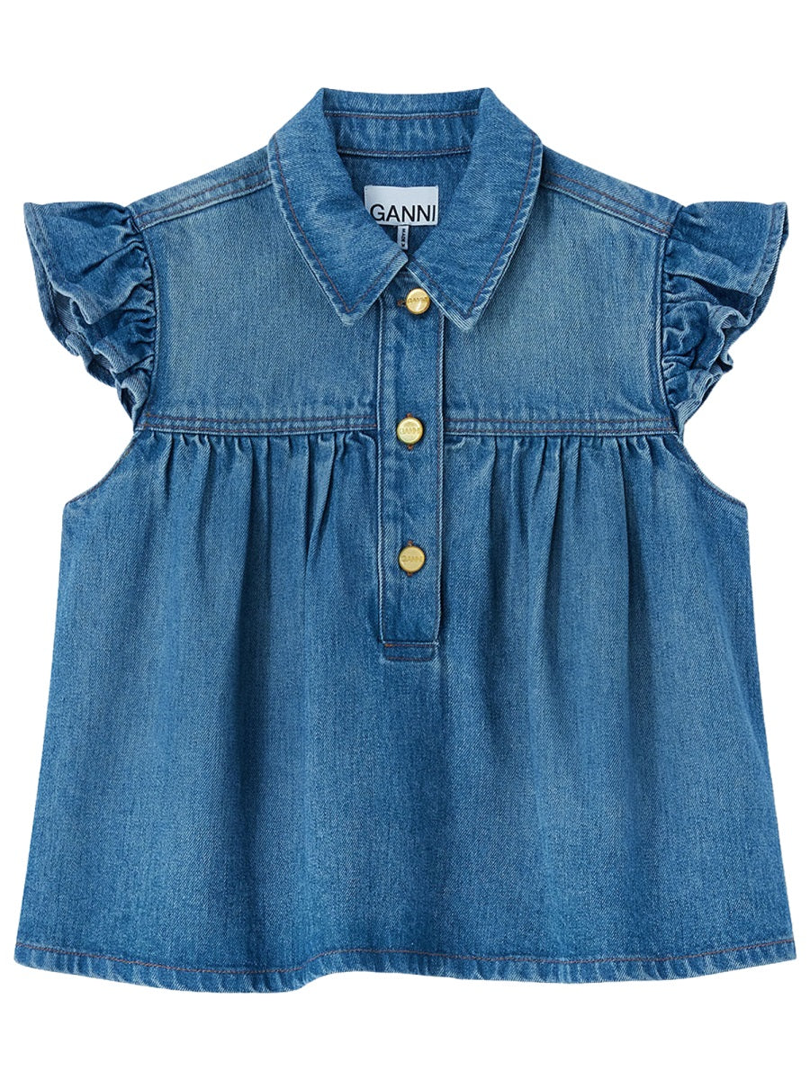 Ganni Top - Denim | 76e103a1887229dbda473c223f8ac2afeb4e15cb