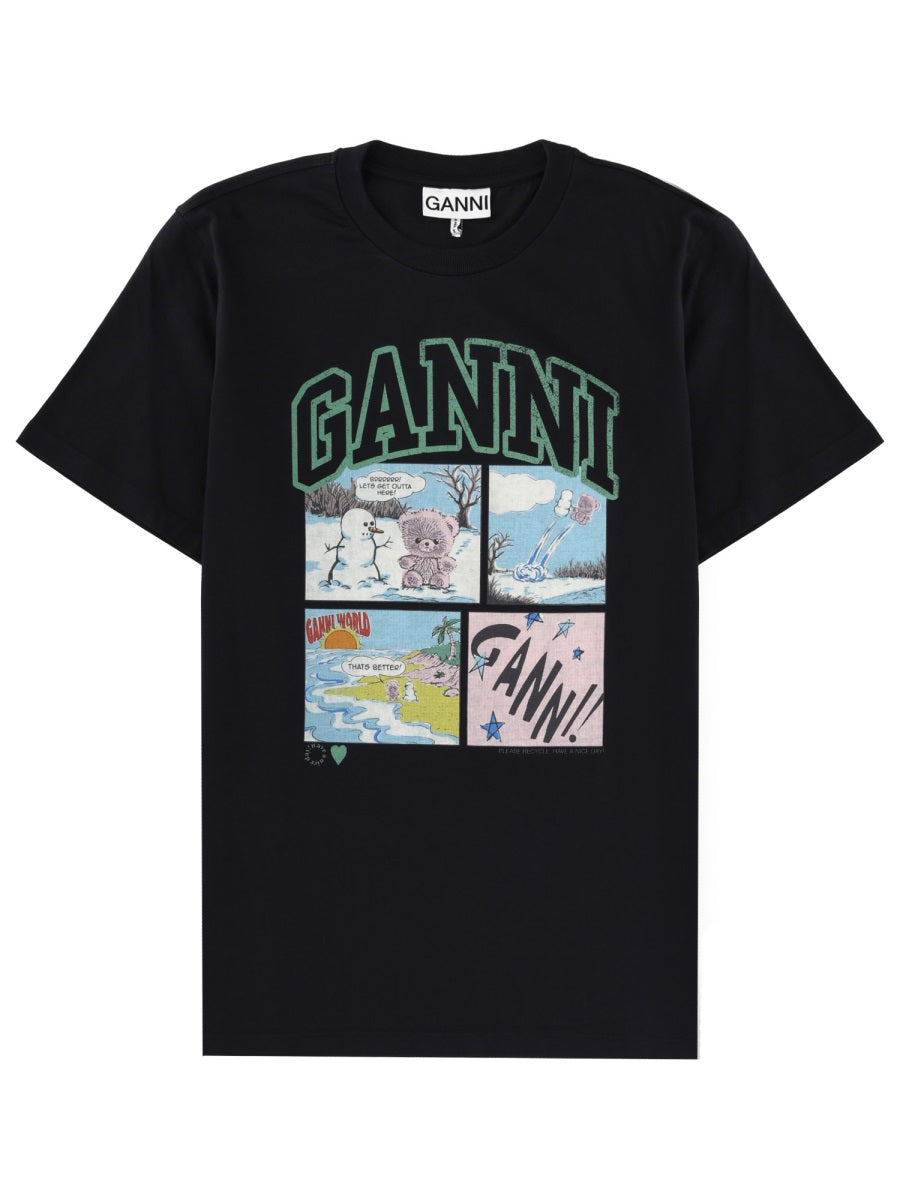 Ganni T shirt - Charcoal | 4a03f99b41e2d31ad256a127f9e59efa3796275f