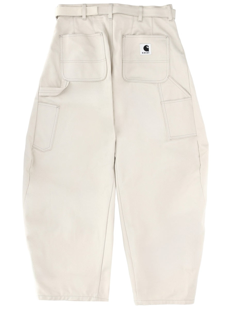 Sacai X Carhartt Wip Pantaloni - Ivory | 1ab6e45185af90cc85307c8e779fc72c844e2654