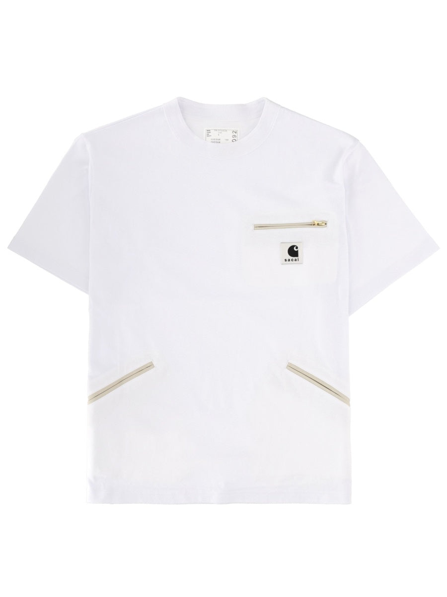 Sacai X Carhartt Wip T shirt - White | 7f3c15eb40b21c6971e52f63de1c557257ee08c7