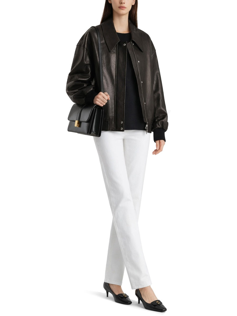 Khaite Capi in Pelle - Black | 66c3604366accb0b5e2d18407ad585748fe3eeaa