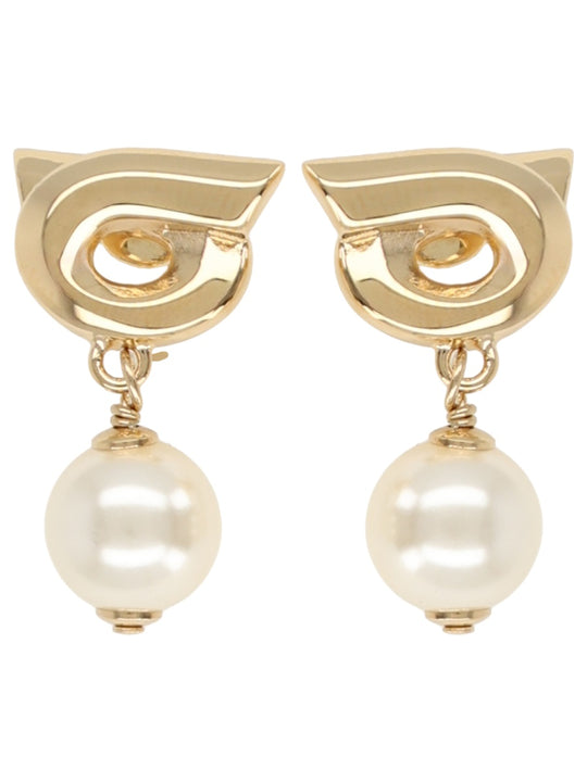 "Hook" Earrings With Pearls