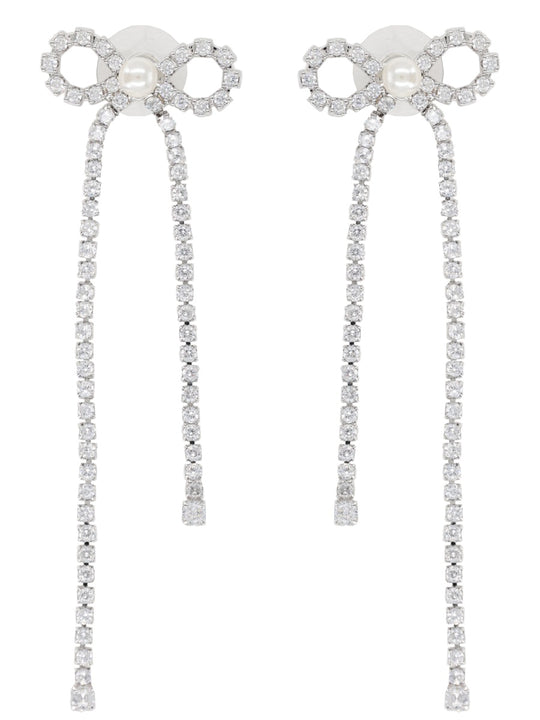 "Crystal Droplet Bow" Earrings