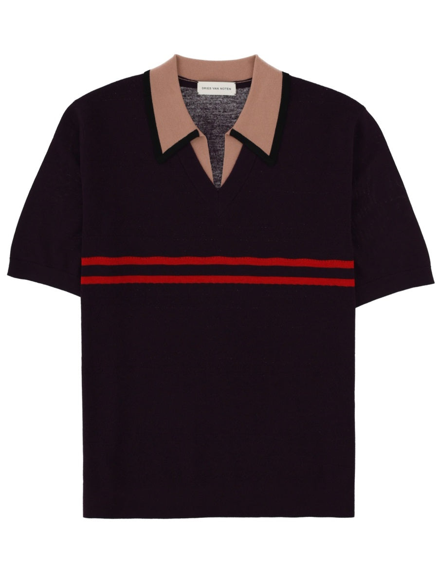 Dries Van Noten Polo - Purple | e3a19a3fd2cba2a9deb7484e66c36ca39dc6a6d1