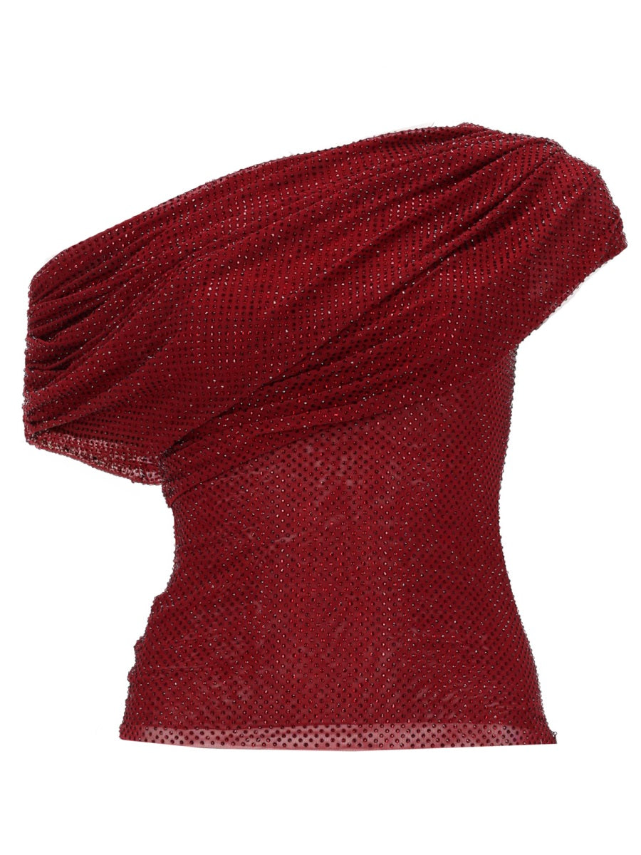 Self-Portrait Top - Bordeaux | 091a7588715acbabb03c88183e2f93f997d3863e