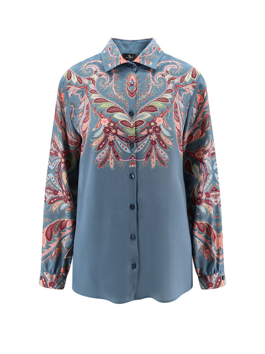 Paisley Print Silk Shirt