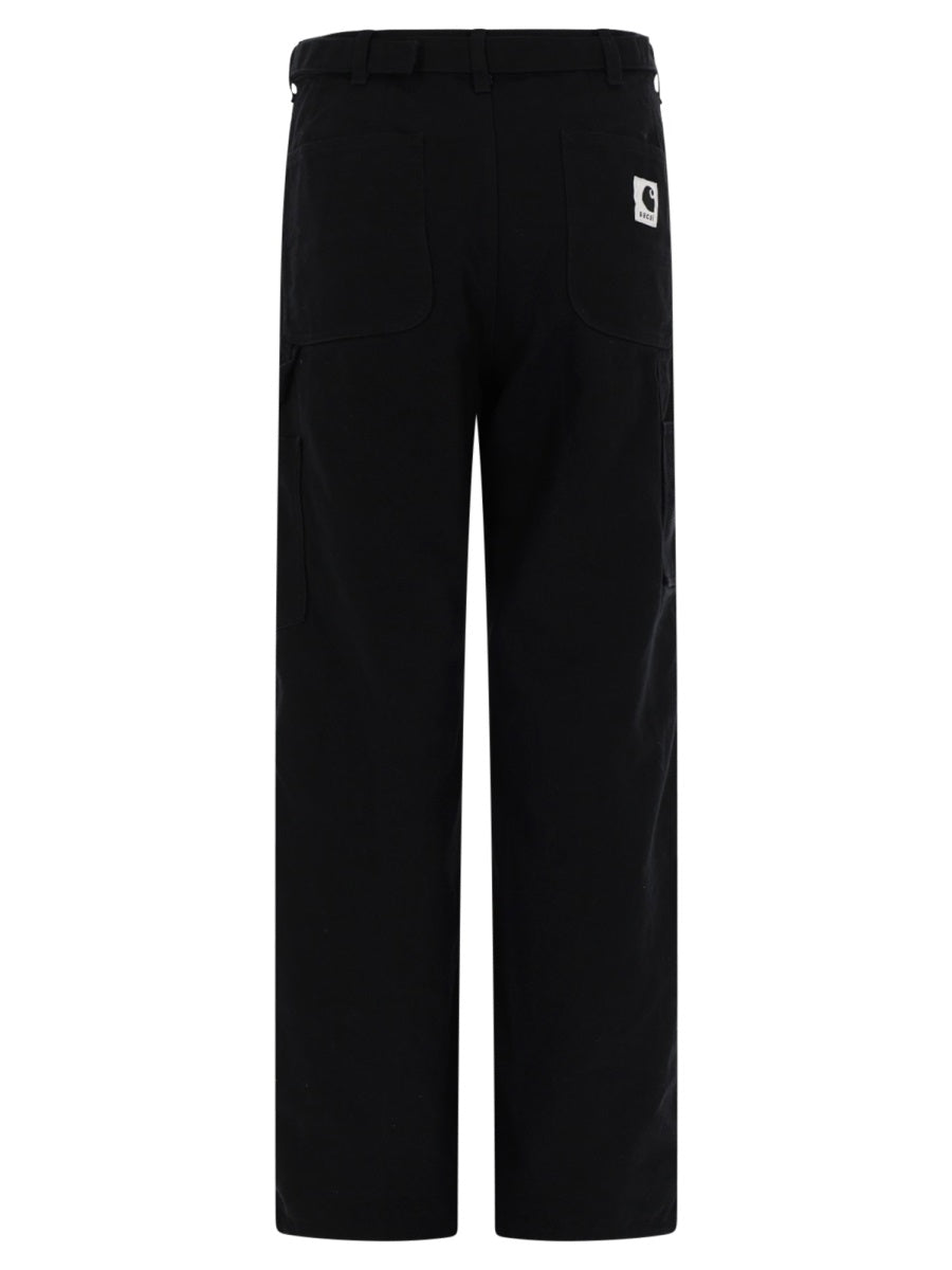 Sacai X Carhartt Wip Pantaloni - Black | 05ec76651d322064cb76c0b3960bb7fcfa588294