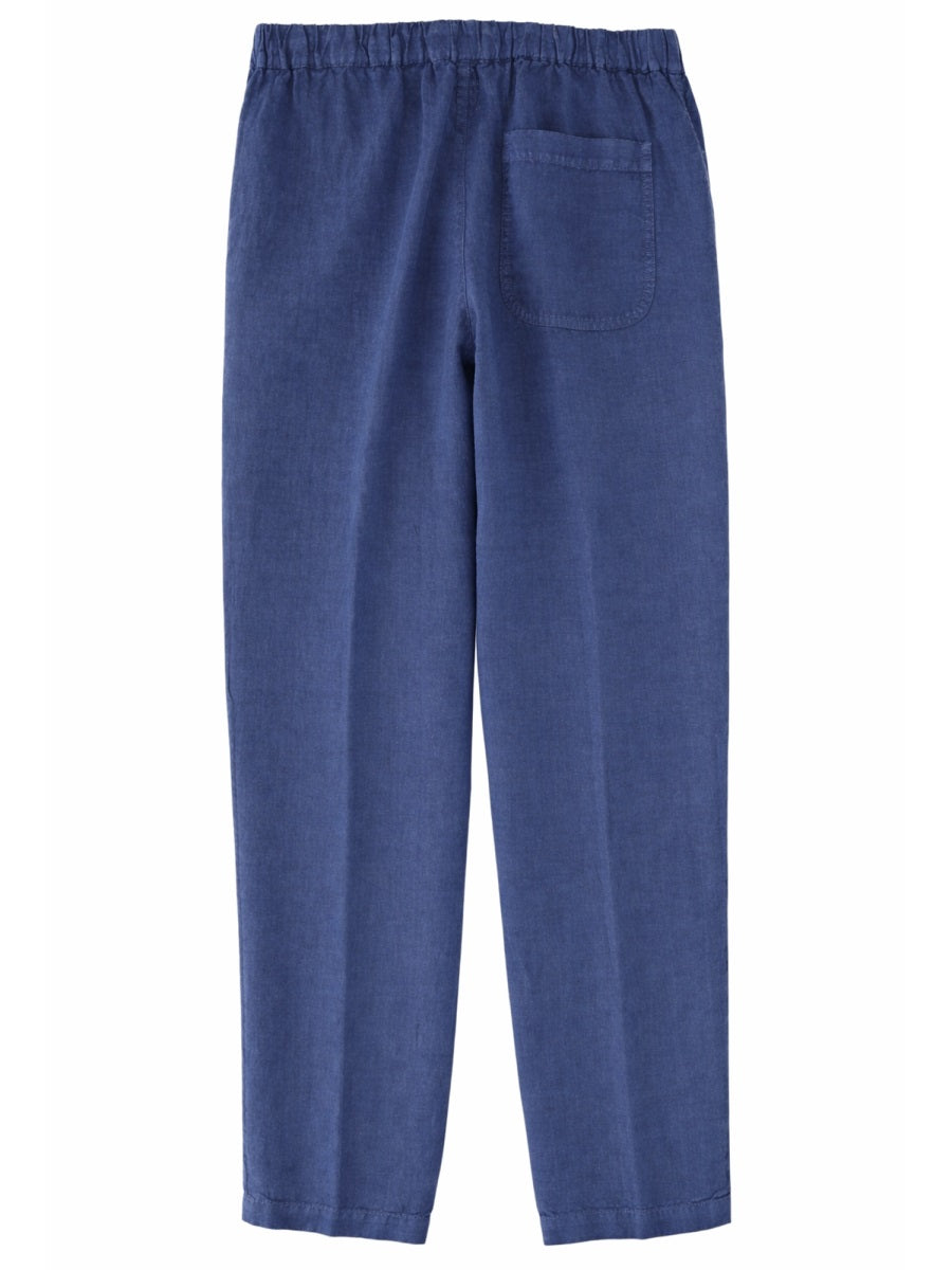 120% Lino Pantaloni - Blue | fd19cfa58b62256488e221faad64ff30b6ac7051