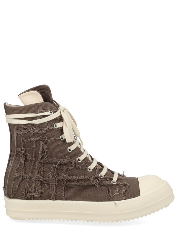 Sneaker Alta In Denim