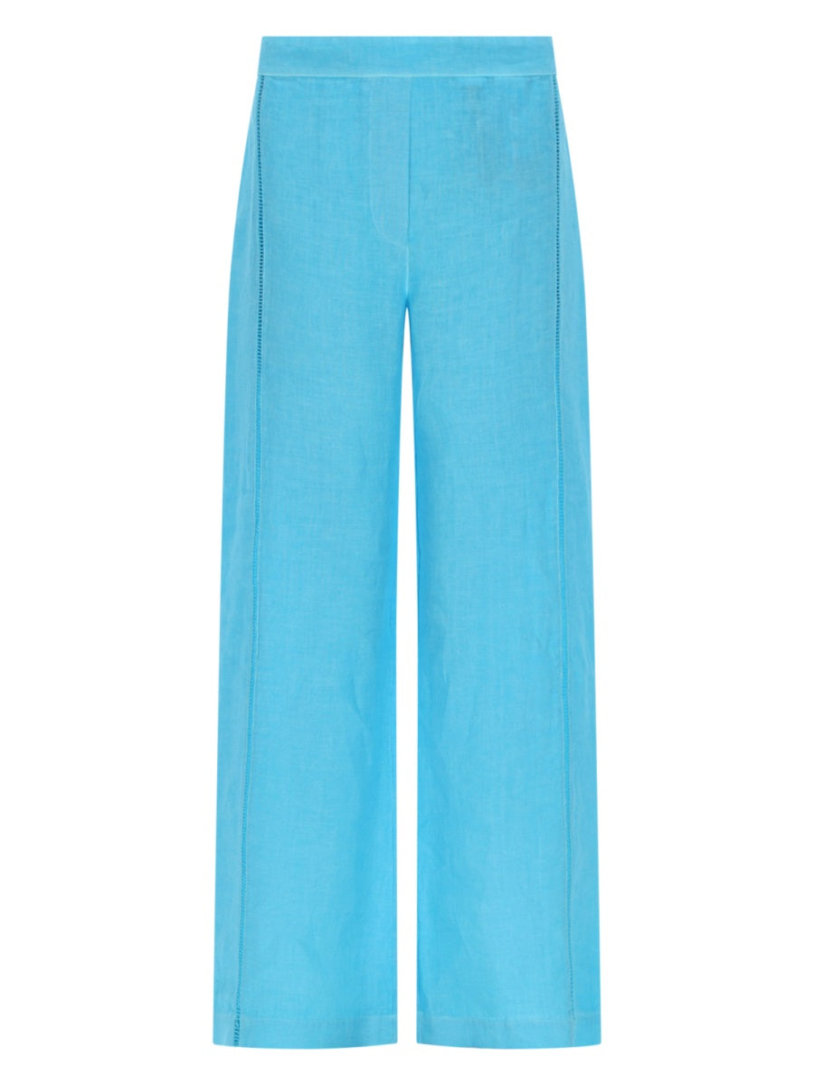 120% Lino Pantaloni - Azure | c638a466c960d3b690c218d989a84aec2c986737