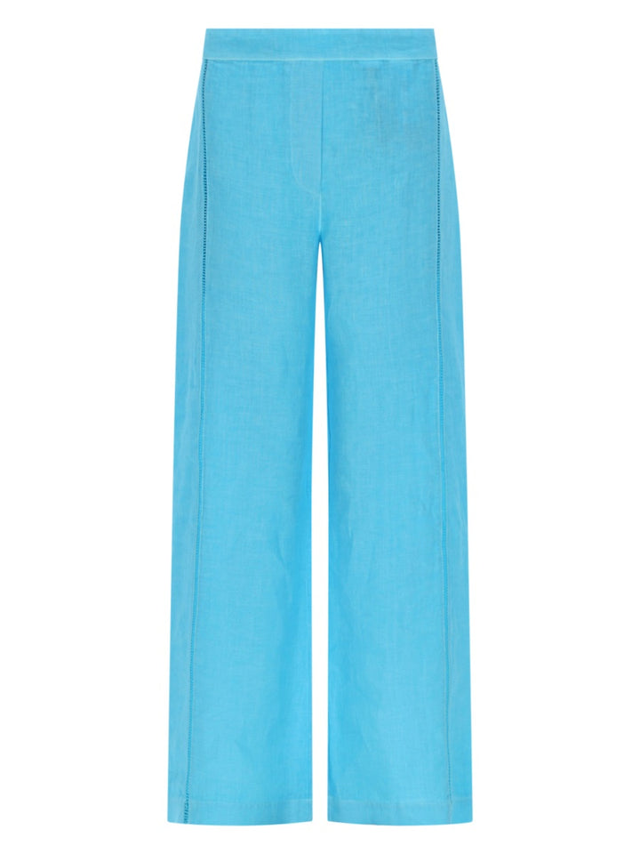 120% Lino Pantaloni - Azure | c638a466c960d3b690c218d989a84aec2c986737