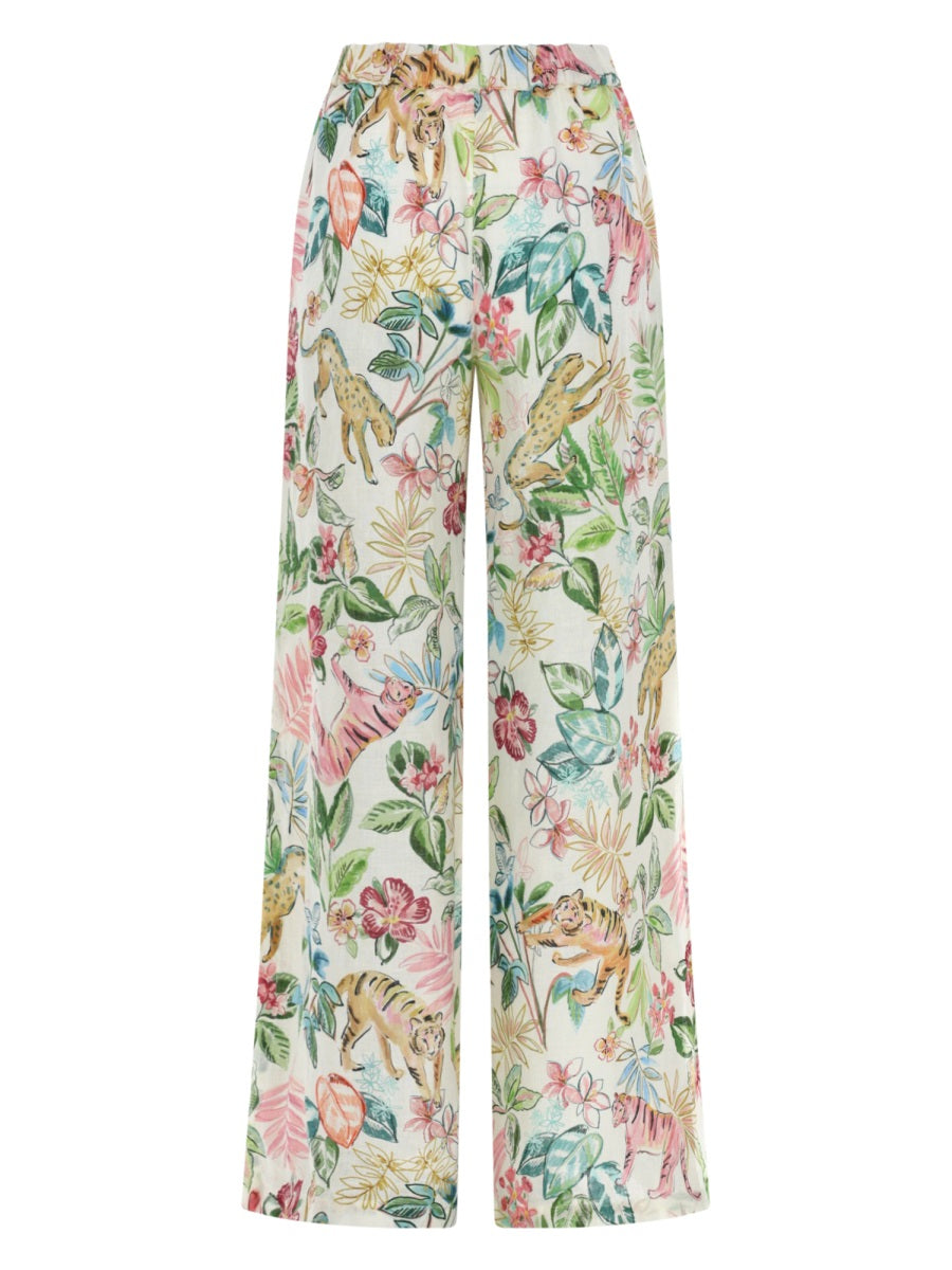 120% Lino Pantaloni - Multicolour | 92d8f241829ee46a6450d306b105398753d1b68e