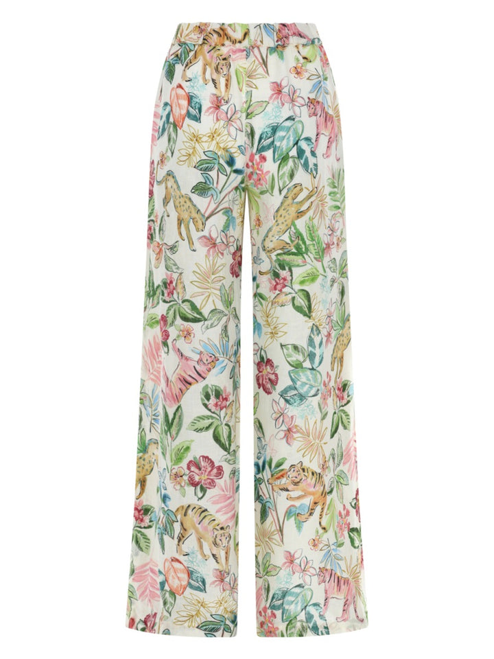 120% Lino Pantaloni - Multicolour | 92d8f241829ee46a6450d306b105398753d1b68e