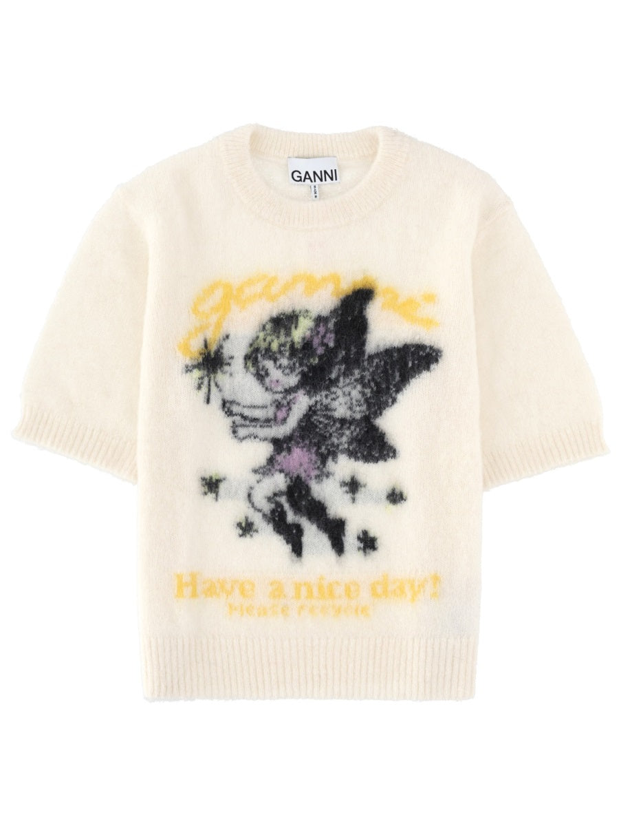 Ganni Maglioni - White | 770f4980ccbdbc1f4f1638555c553e758ea63ed8