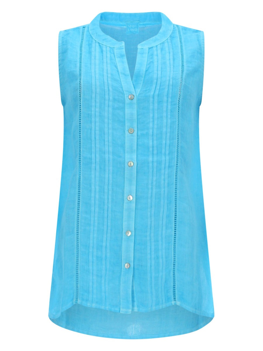 120% Lino Camicie - Azure | 0a71070a23aabe7fb923578ed77d14487ba410d6