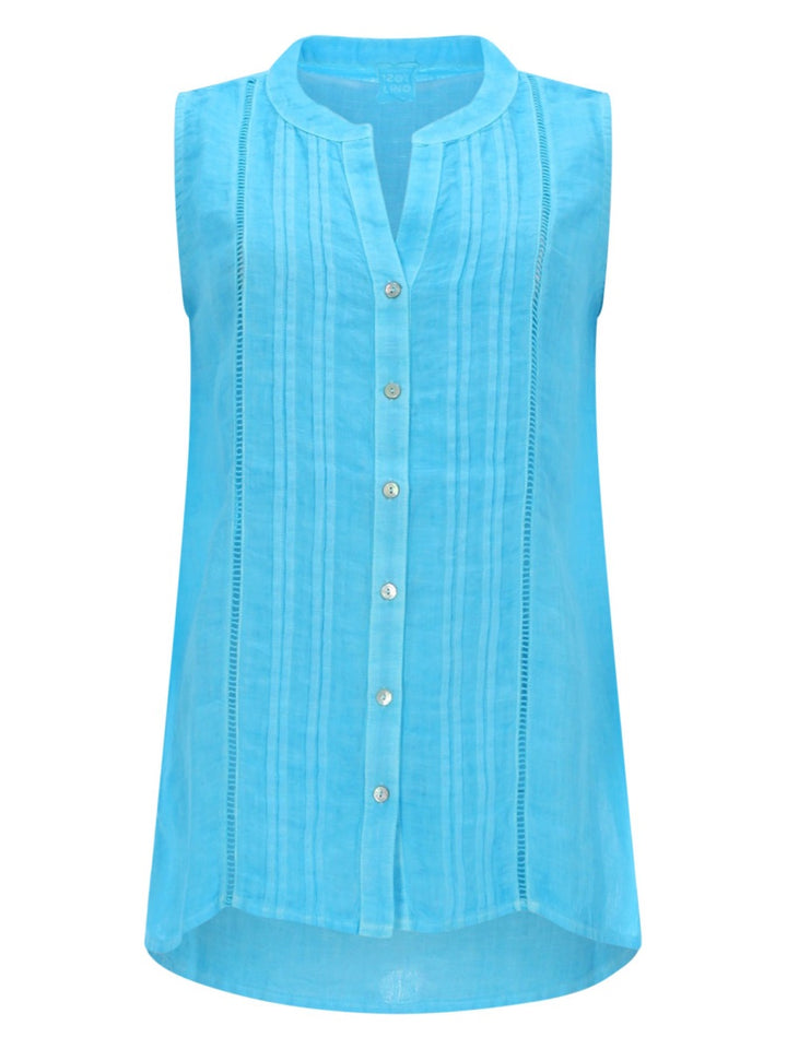 120% Lino Camicie - Azure | 0a71070a23aabe7fb923578ed77d14487ba410d6