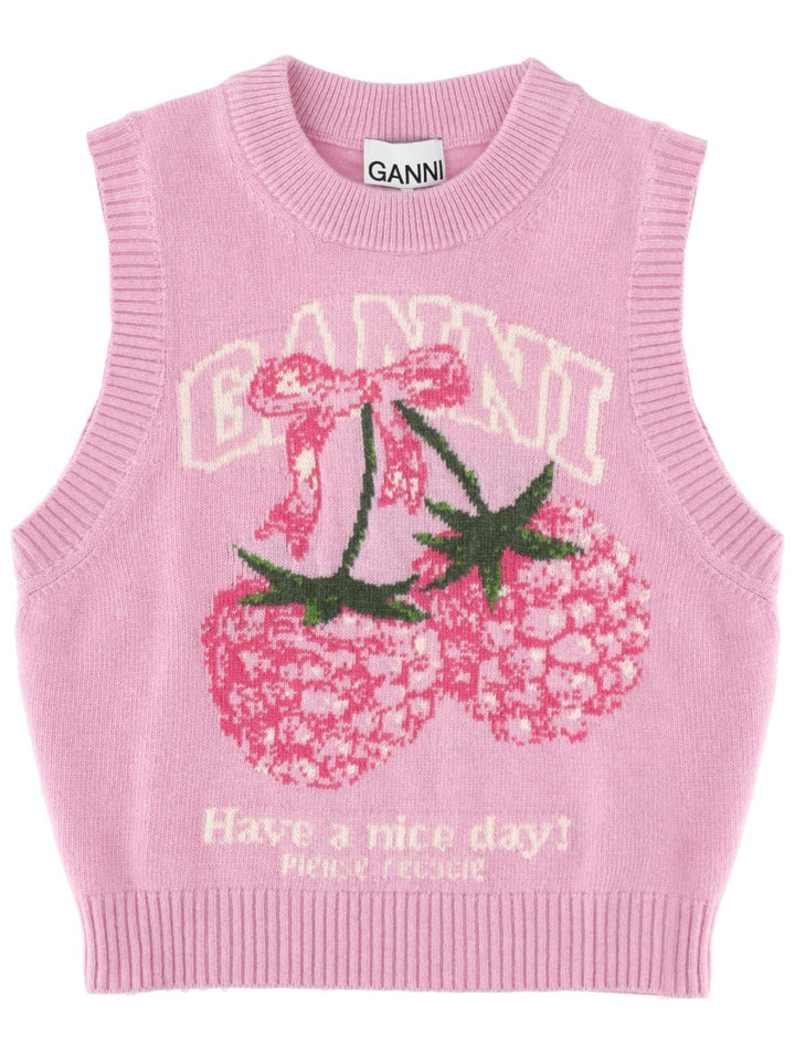 Ganni Gilet - Pink | d91f30823d521933b62bf97affae8e7dd921eb28