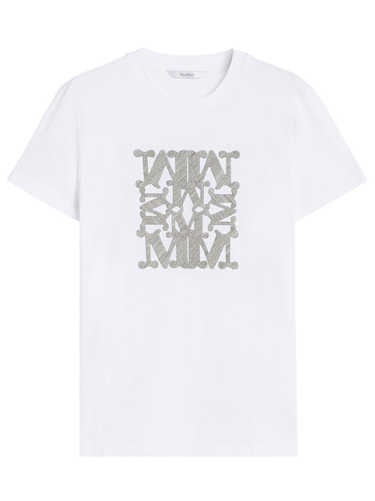T-Shirt In Cotone Con Ricamo