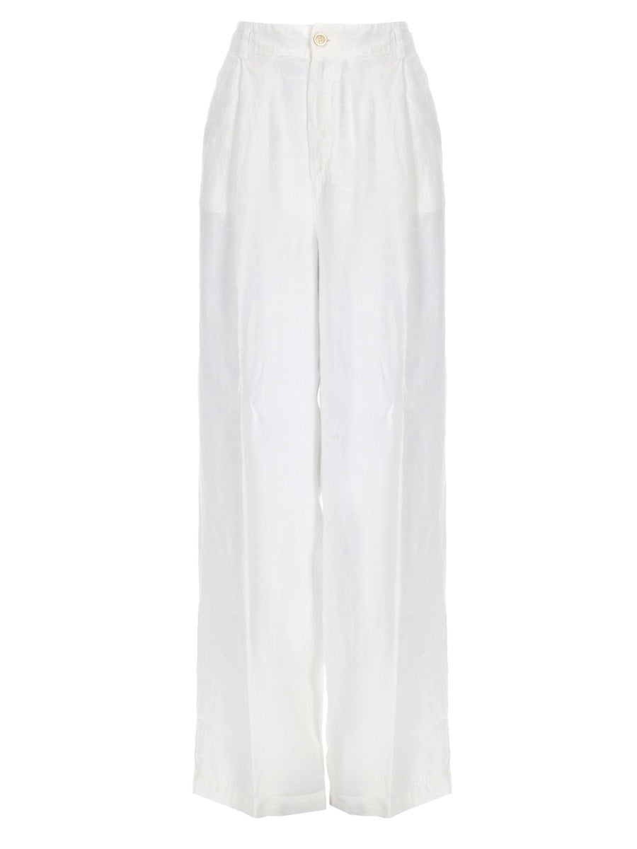 120% Lino Pantaloni - White | 0680aec0001eb89eef76caac58782970143cfec1