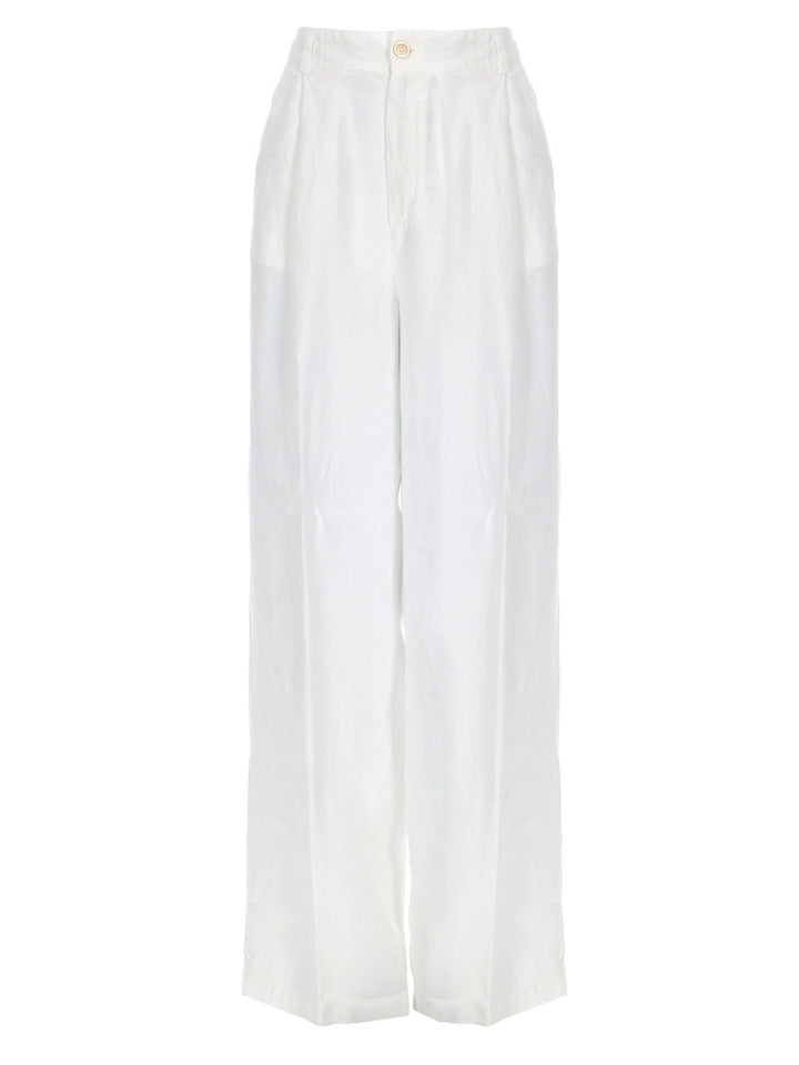 120% Lino Pantaloni - White | 0680aec0001eb89eef76caac58782970143cfec1