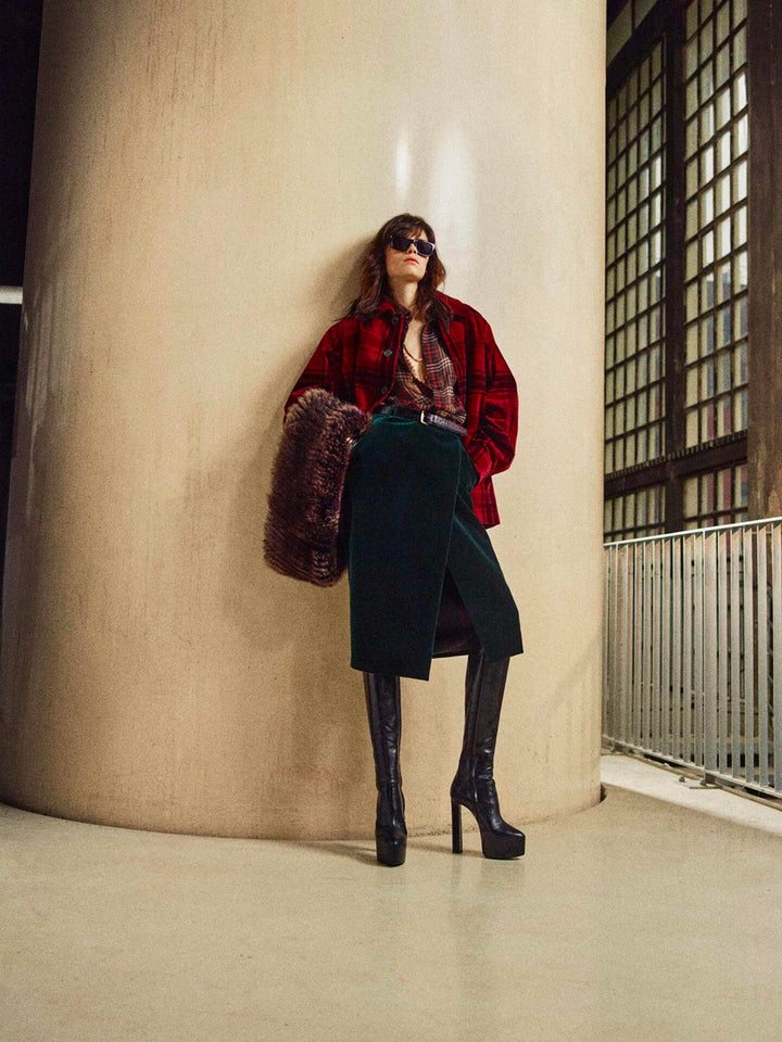 Saint Laurent Paris GONNA - Verde | dd65b3b21ebf155a37ca666a9f87f553f3022904