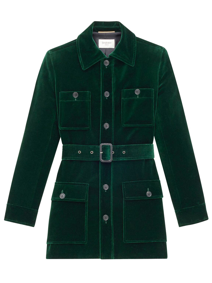 Saint Laurent Paris GIACCA - Verde | f009c32e8d28f200586405a791c044cb4e5af4b6