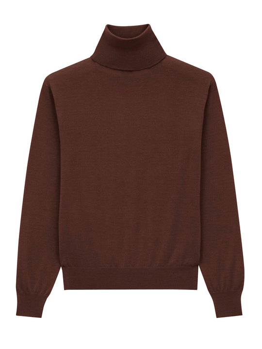 Pullover Dolcevita In Cashmere, Lana E Seta