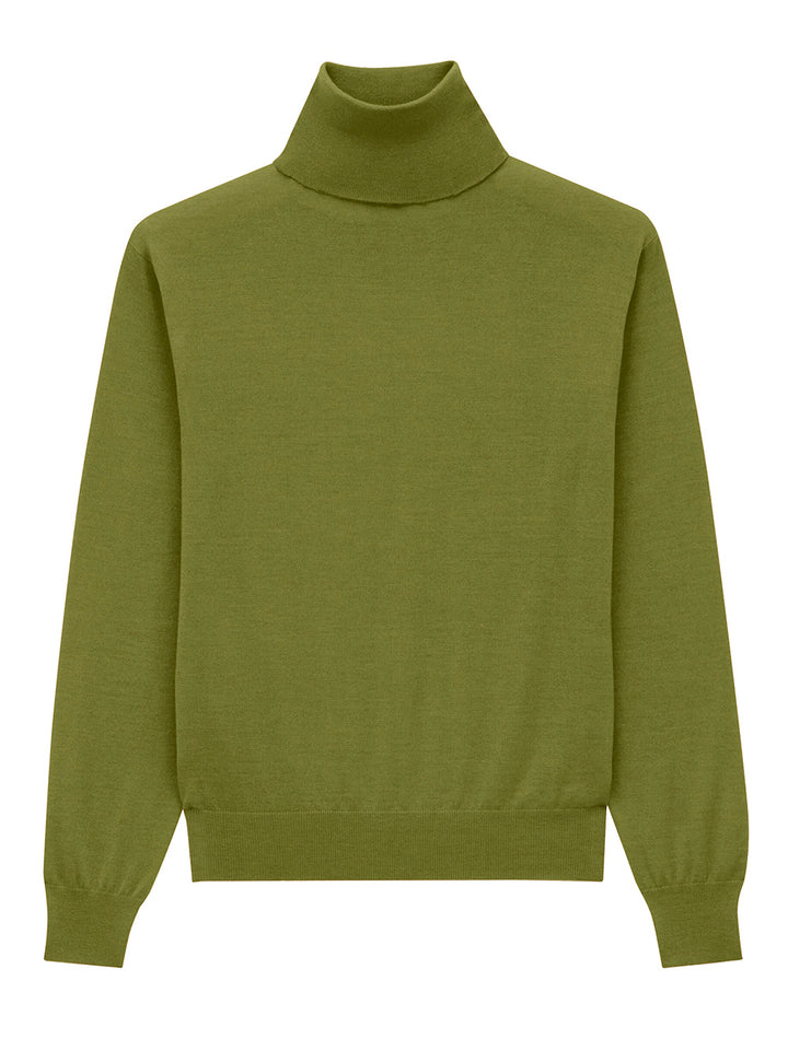 Saint Laurent Paris Turtle neck - Verde | 074726657b910a0bed7a3b67afcb1511d86490a9