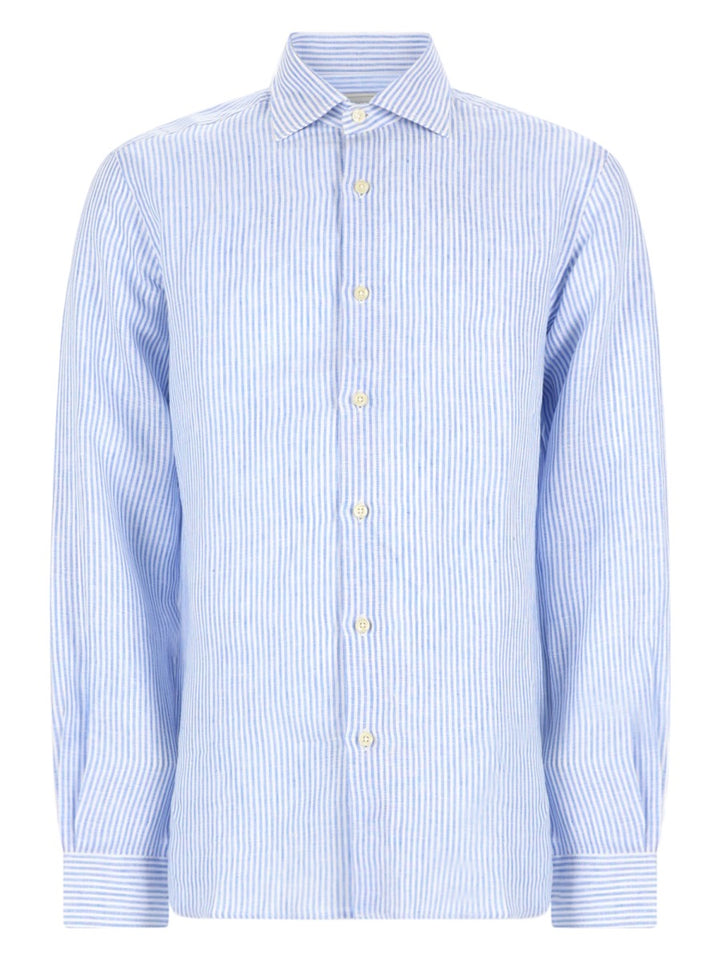 120% Lino Camicie - Azure | 21de749e6fb4053568195833d57bb54c83668949