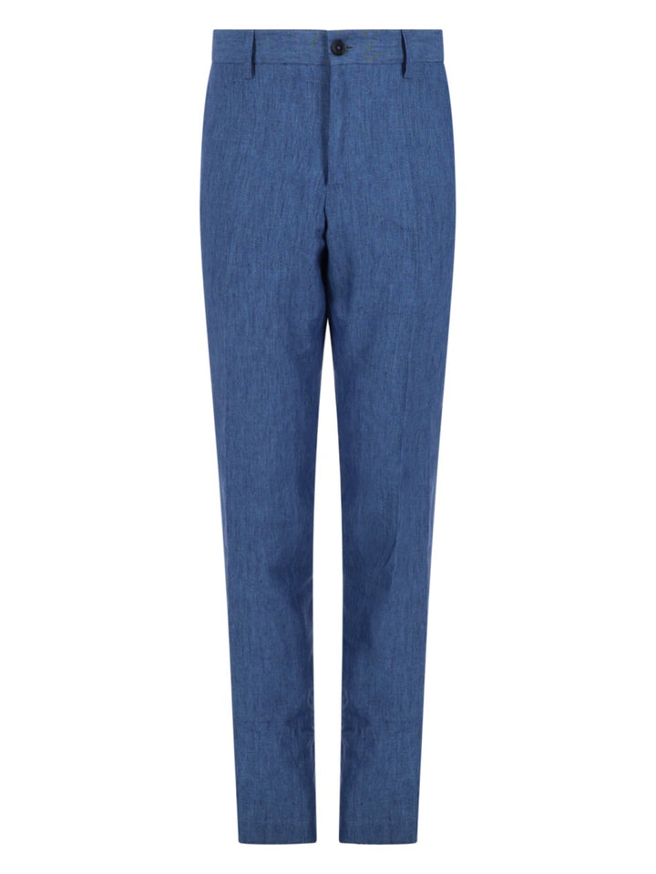 120% Lino Pantaloni - Blue | b429709156a9f2abf36fa09b852362286d302758