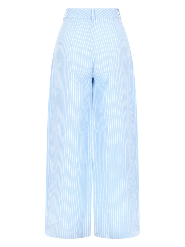 120% Lino Pantaloni - Azure | 1fc9b7235d847baaaeb92e3fec9331f6071e9206
