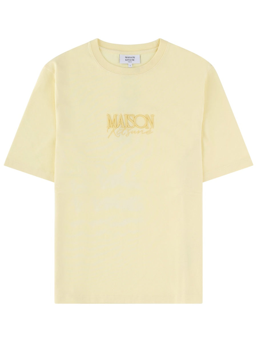 Maison KitsunÉ T shirt - Yellow | b99df294a3e7432ceb66ae60ede2f3d701d0a2f2