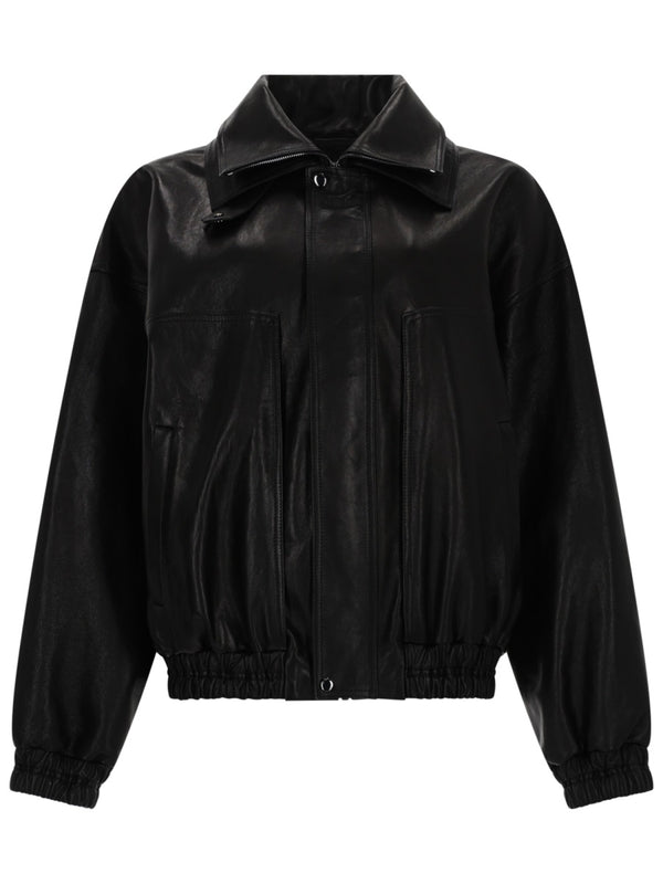 Giacca Bomber In Pelle