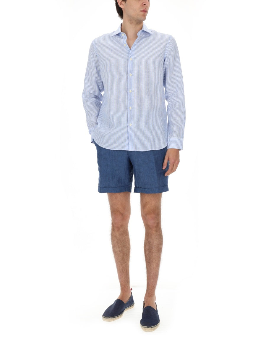 120% Lino Camicie - Azure | 386f00850cd8bab0797bba5f33b5cc106a77cdd4
