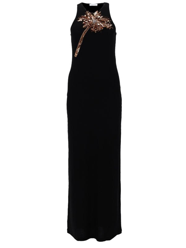 Abito Con Dettaglio Palma In Paillettes