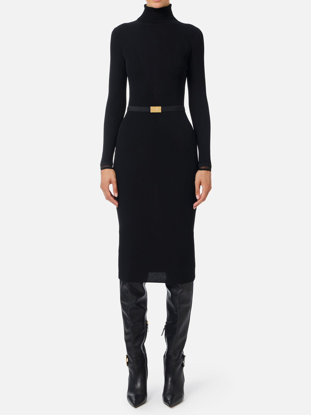 Elisabetta Franchi Midi dresses - Nero | c4c7a39766d2ad41e833ad9d588033ad6e1932b6