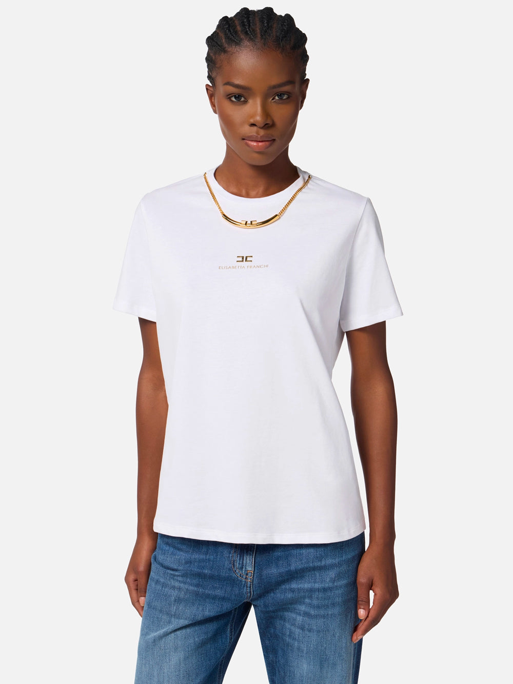 Elisabetta Franchi T-shirts - Bianco | 5fb6c0c6770e533538d55a1367dd3ca42559fd3f
