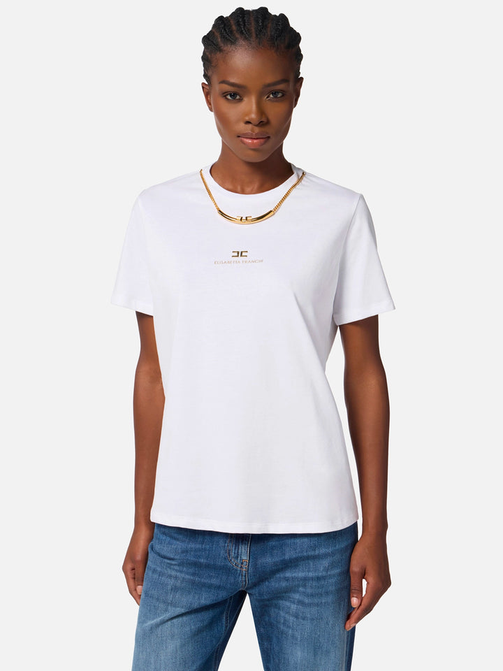 Elisabetta Franchi T-shirts - Bianco | 5fb6c0c6770e533538d55a1367dd3ca42559fd3f